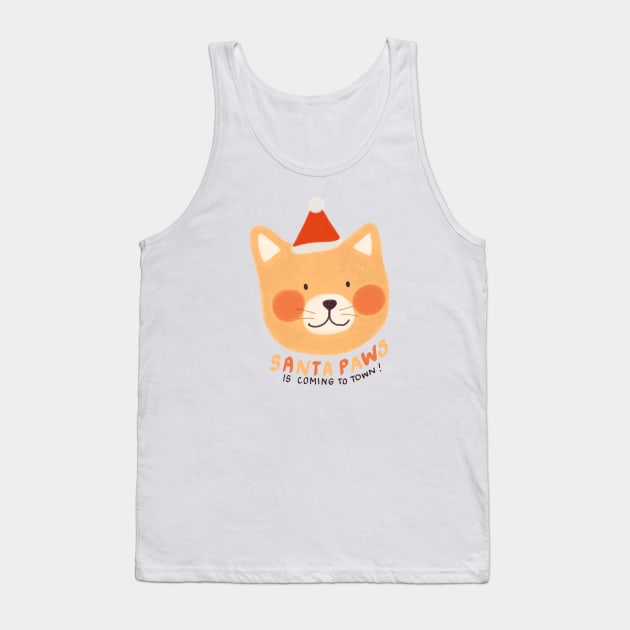 Santa Paws is Coming to Town Tank Top by aaalou